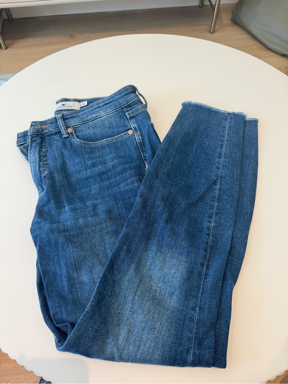 Vineyard Vines Women's Medium Blue Straight-Leg Jeans